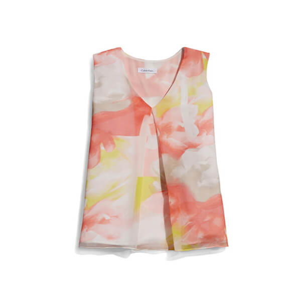 Blusa Body Cuello V Malla Transparente Manga Corta Flores